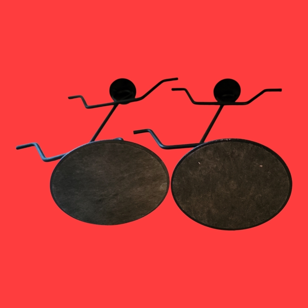 Pair‎ of Vintage Postmodern Sculptural Stick Figure Candlestick Holders - Picture 4 of 5